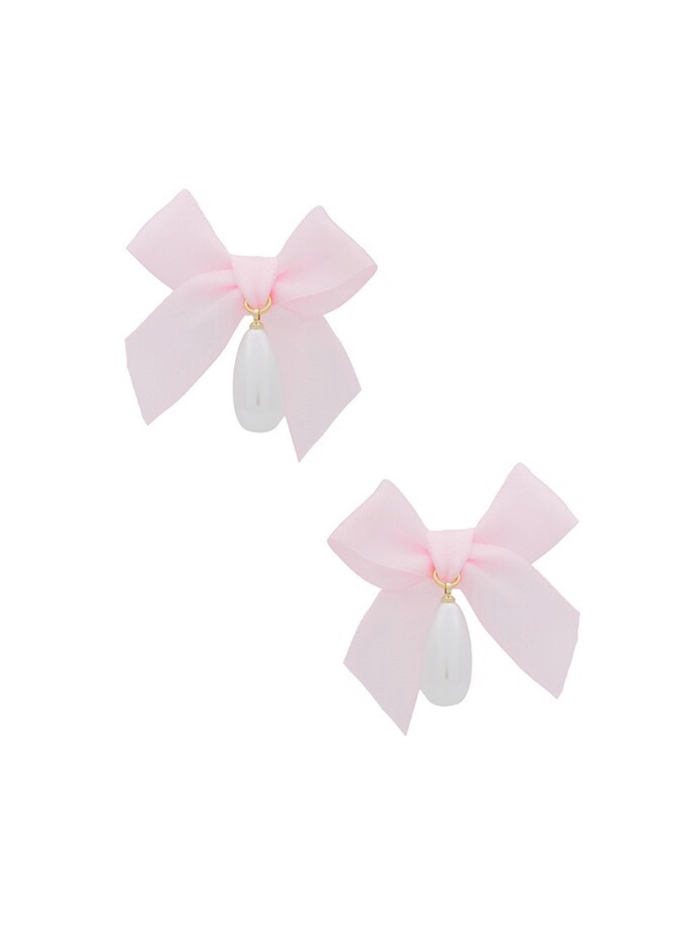5/$15 🩷 MUST BUNDLE Revolve x Petit Moments Bow Drop Pearl Earrings in Ballet